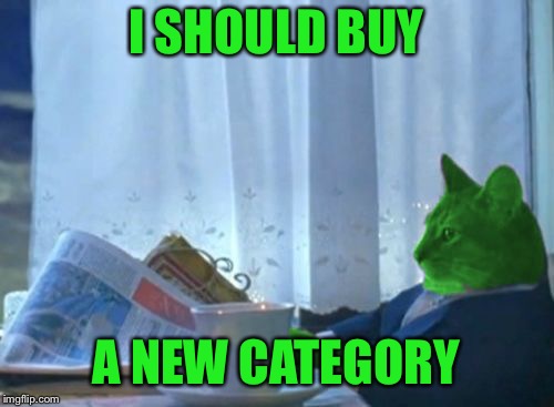 I Should Buy a Boat RayCat | I SHOULD BUY A NEW CATEGORY | image tagged in i should buy a boat raycat | made w/ Imgflip meme maker