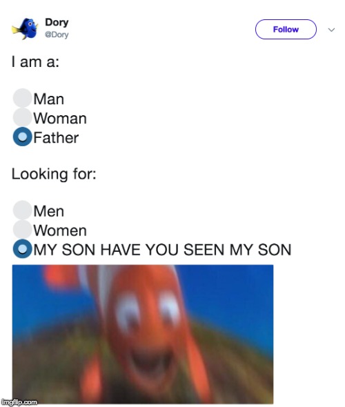 Funny Finding Dory Meme | image tagged in finding dory,memes,fun,twitter screenshots | made w/ Imgflip meme maker
