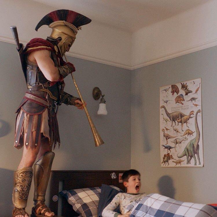 Spartan Soldier Alarm Clock Blank Meme Template