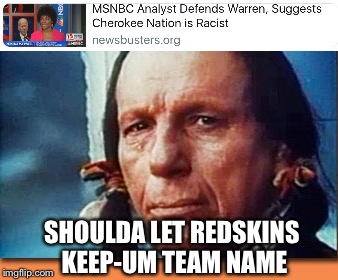 That Face You Make when you find yourself on that slippery slope you helped create | SHOULDA LET REDSKINS KEEP-UM TEAM NAME | image tagged in political correctness,elizabeth warren,american indian,dna,fake news,msnbc | made w/ Imgflip meme maker