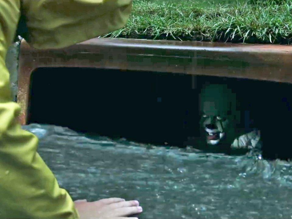 Pennywise in Sewer Blank Meme Template