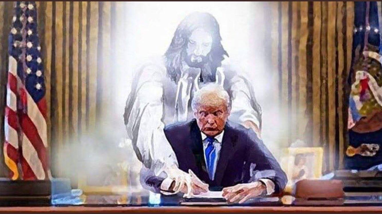 Trump Christ Blank Meme Template