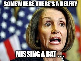 SOMEWHERE THERE'S A BELFRY; MISSING A BAT . . . | image tagged in batty broad | made w/ Imgflip meme maker