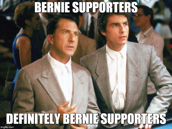 BERNIE SUPPORTERS; DEFINITELY BERNIE SUPPORTERS | image tagged in bernie sanders | made w/ Imgflip meme maker