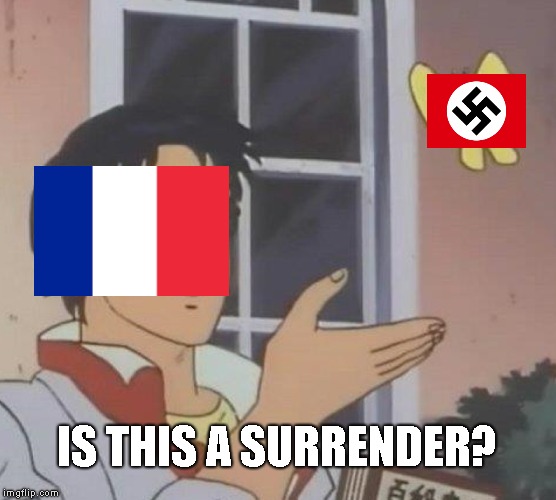 Is This A Pigeon Meme | IS THIS A SURRENDER? | image tagged in memes,is this a pigeon | made w/ Imgflip meme maker