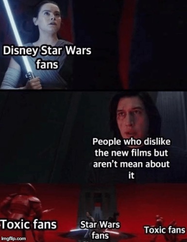 The Star Wars fanbase portrayed by the throne room scene from the Last Jedi  | image tagged in memes,funny,star wars,toxic fandoms,star wars fans | made w/ Imgflip meme maker