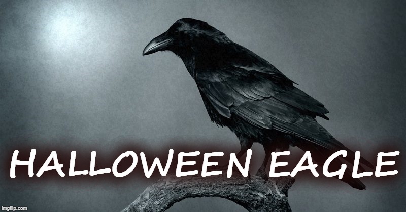 HALLOWEEN EAGLE | HALLOWEEN EAGLE | image tagged in halloween,strange | made w/ Imgflip meme maker