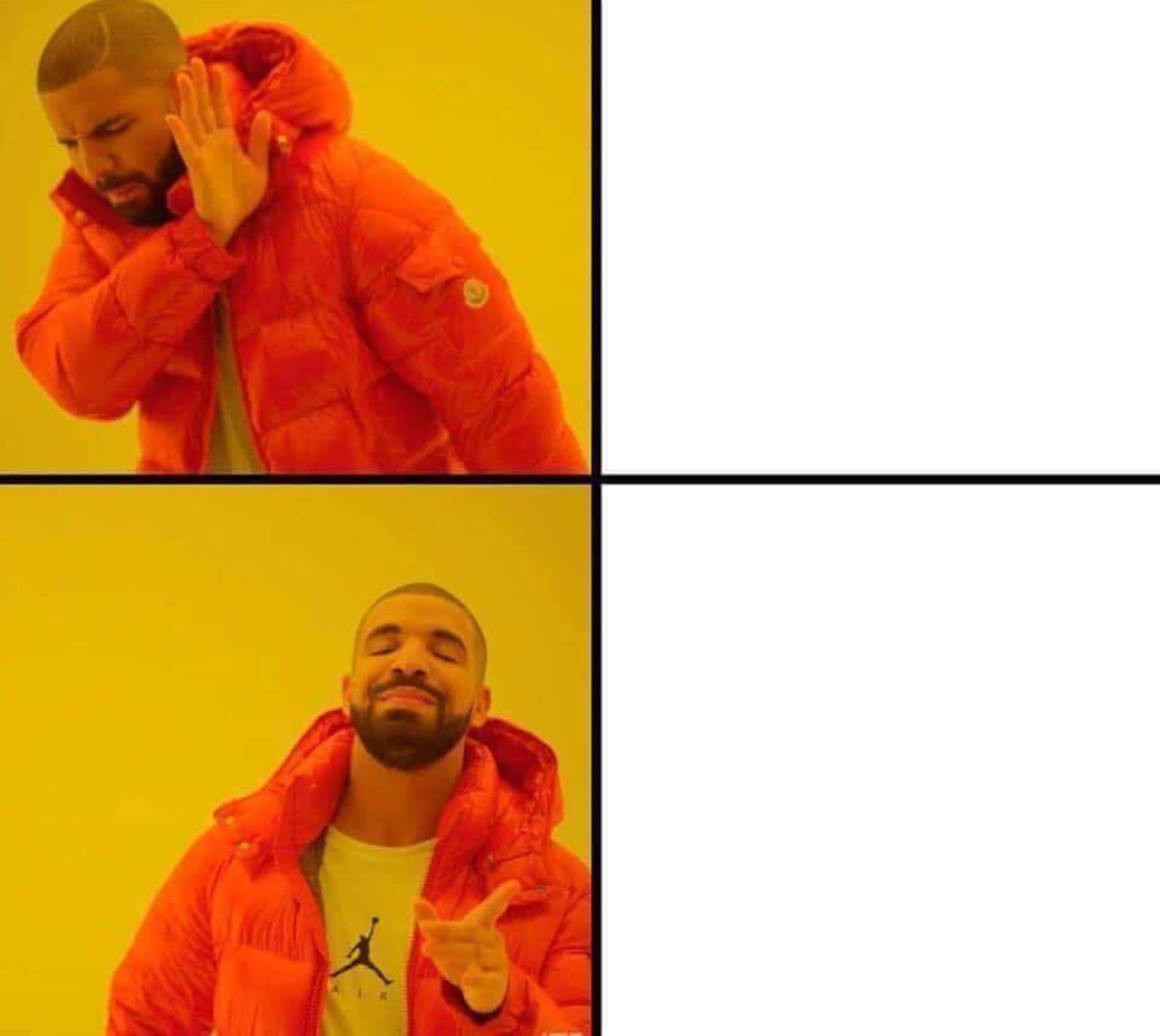 High Quality Hotline bling blank template Blank Meme Template