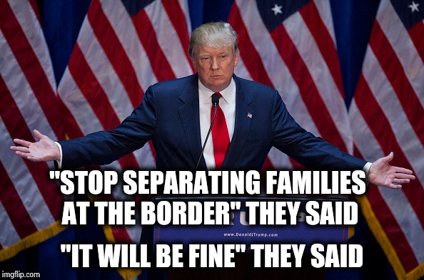The entire population of 3 Central American countries are coming | "STOP SEPARATING FAMILIES AT THE BORDER" THEY SAID; "IT WILL BE FINE" THEY SAID | image tagged in donald trump,libtards,secure the border,invasion,alright gentlemen we need a new idea | made w/ Imgflip meme maker
