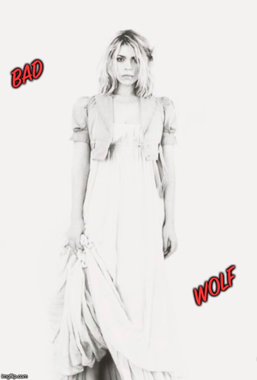 Bad Wolf | BAD; WOLF | image tagged in doctor who,rose tyler | made w/ Imgflip meme maker