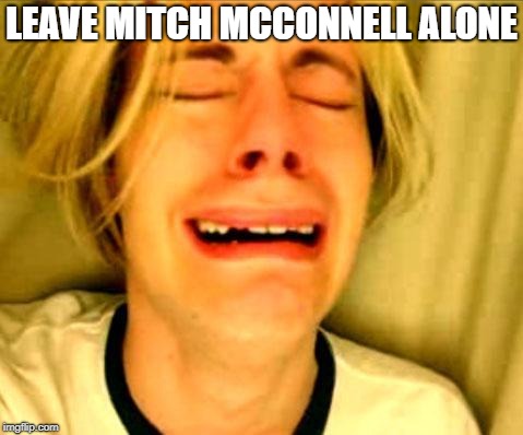 Leave Britney Alone | LEAVE MITCH MCCONNELL ALONE | image tagged in leave britney alone | made w/ Imgflip meme maker