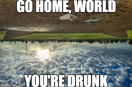 And no, this is not how we see things in Australia | GO HOME, WORLD; YOU'RE DRUNK | image tagged in memes,go home you're drunk,drunk | made w/ Imgflip meme maker
