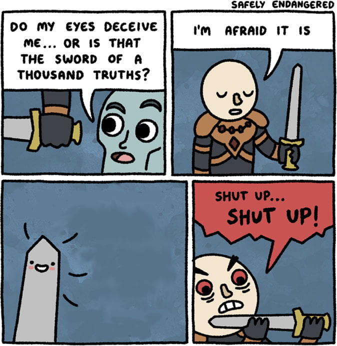 High Quality the talking sword Blank Meme Template
