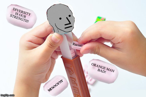 Pez Edition | MISOGYNY | image tagged in memes,liberal talking points,losing the debate | made w/ Imgflip meme maker