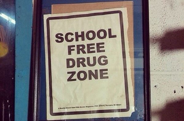 High Quality School Free Drug Zone Blank Meme Template