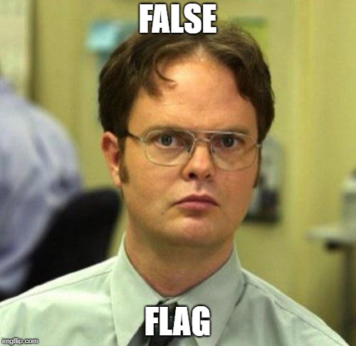 False | FALSE FLAG | image tagged in false | made w/ Imgflip meme maker