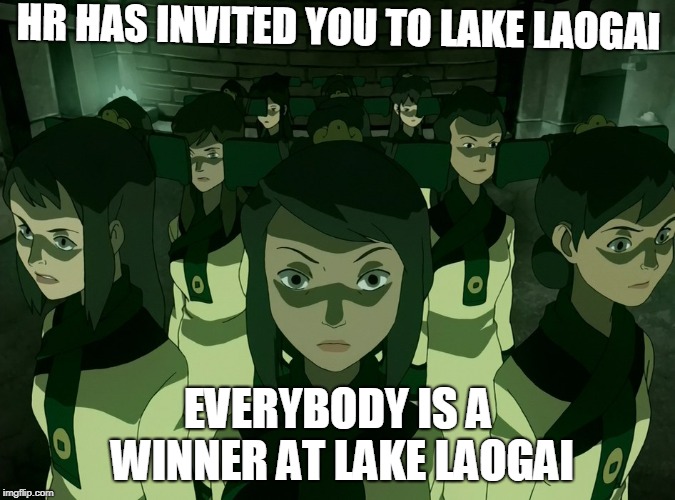 X has invited you to Lake Laogai | HR HAS INVITED YOU TO LAKE LAOGAI; EVERYBODY IS A WINNER AT LAKE LAOGAI | image tagged in x has invited you to lake laogai | made w/ Imgflip meme maker