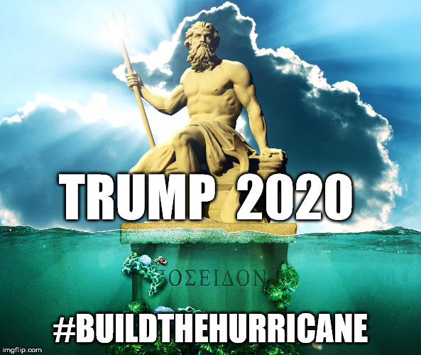 Trump 2020 | TRUMP  2020; #BUILDTHEHURRICANE | image tagged in trump2020,poseidon,buildthehurricane | made w/ Imgflip meme maker