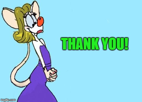 pinky | THANK YOU! | image tagged in pinky | made w/ Imgflip meme maker