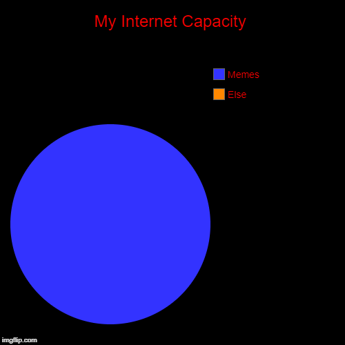 My Internet Capacity | Else, Memes | image tagged in funny,pie charts | made w/ Imgflip chart maker