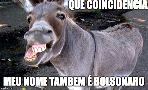 Bolsonaro is an ass | QUE COINCIDÊNCIA; MEU NOME TAMBEM É BOLSONARO | image tagged in bolsonaro | made w/ Imgflip meme maker