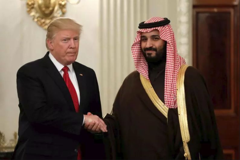Trump and Prince Mohammed Bin Salman Blank Meme Template