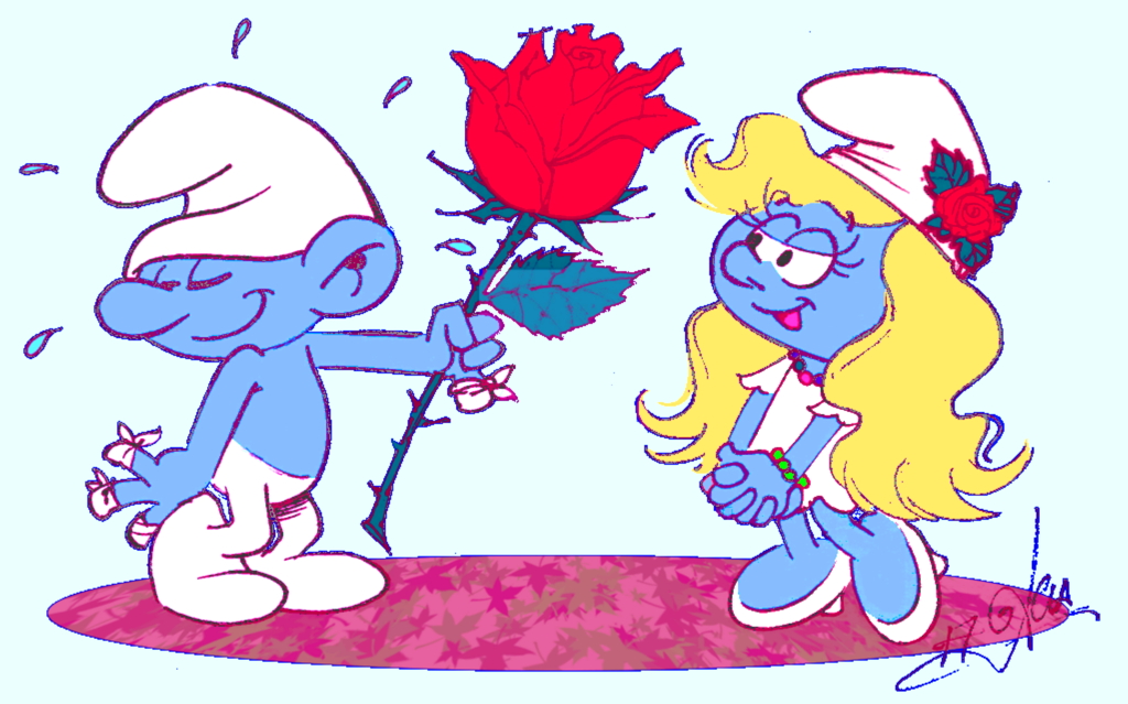 High Quality Smurf - Roses Blank Meme Template