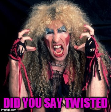 twisted sister | DID YOU SAY TWISTED | image tagged in twisted sister | made w/ Imgflip meme maker