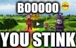 BOOOOO; YOU STINK | image tagged in ooohhh get of the stage | made w/ Imgflip meme maker