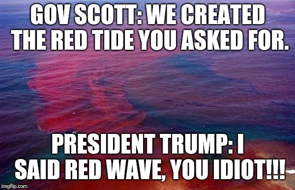 Florida Red Wave is broken | image tagged in political meme,funny memes,politics,florida,meanwhile in florida | made w/ Imgflip meme maker