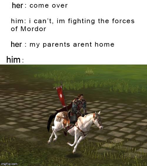 LOTRO | her; her; him | image tagged in mmorpg,pc gaming,online gaming,lotro | made w/ Imgflip meme maker
