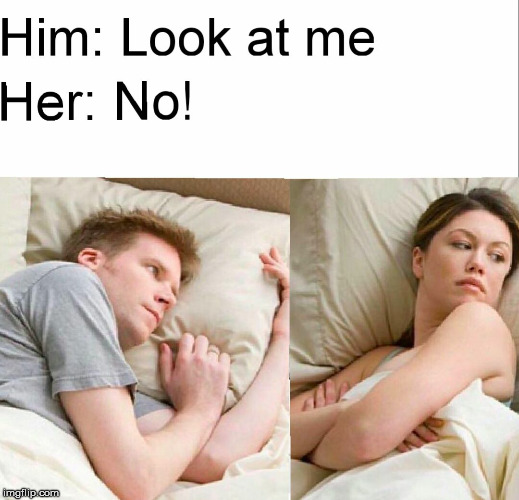 . | image tagged in repost,couple in bed,couple upset in bed | made w/ Imgflip meme maker