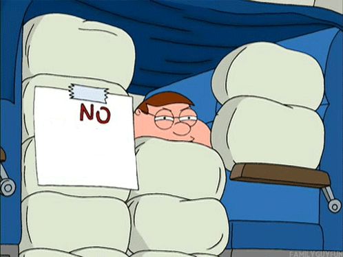 peter griffin pillow fort