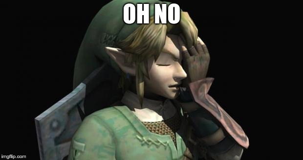 Link Facepalm | OH NO | image tagged in link facepalm | made w/ Imgflip meme maker