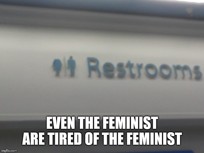EVEN THE FEMINIST ARE TIRED OF THE FEMINIST | image tagged in feminism | made w/ Imgflip meme maker