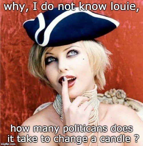 even in 1785 they were telling blonde,and candle jokes.  | why, I do not know louie, how many politicans does it take to change a candle ? | image tagged in french beauty,blonds have more fun,politicans are the problem | made w/ Imgflip meme maker