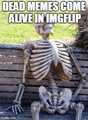 Waiting Skeleton Meme | DEAD MEMES COME ALIVE IN IMGFLIP | image tagged in memes,waiting skeleton | made w/ Imgflip meme maker