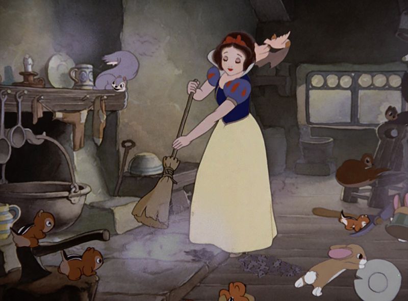 High Quality Snow White cleaning Blank Meme Template