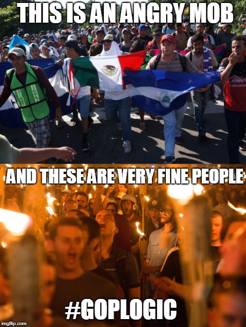 THIS IS AN ANGRY MOB; AND THESE ARE VERY FINE PEOPLE; #GOPLOGIC | made w/ Imgflip meme maker