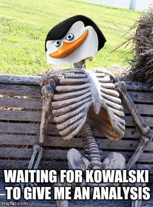 KOWALSKI!!! | WAITING FOR KOWALSKI TO GIVE ME AN ANALYSIS | image tagged in kowalski,dank memes,memes,funny | made w/ Imgflip meme maker