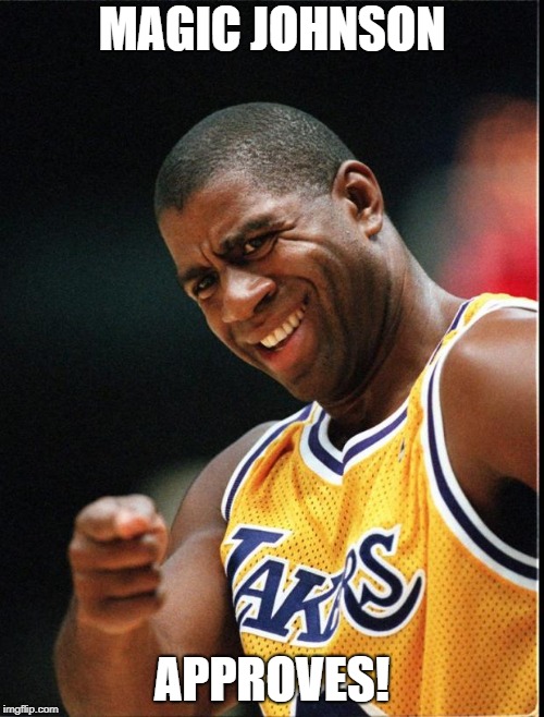 Magic Johnson Positive | MAGIC JOHNSON; APPROVES! | image tagged in magic johnson positive | made w/ Imgflip meme maker