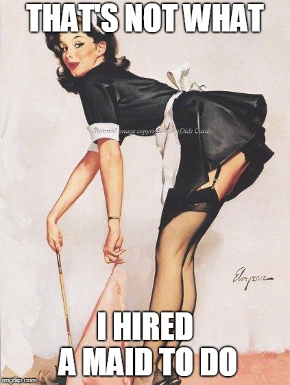 THAT'S NOT WHAT I HIRED A MAID TO DO | made w/ Imgflip meme maker