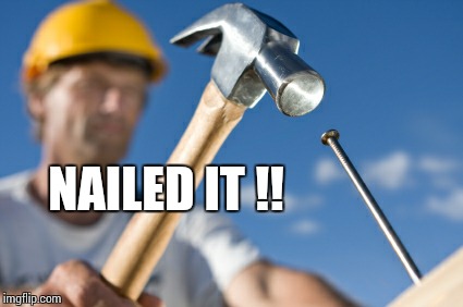 Carpenter | NAILED IT !! | image tagged in carpenter | made w/ Imgflip meme maker