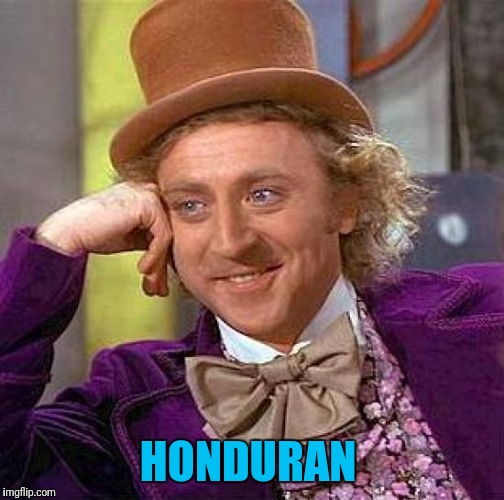 Creepy Condescending Wonka Meme | HONDURAN | image tagged in memes,creepy condescending wonka | made w/ Imgflip meme maker