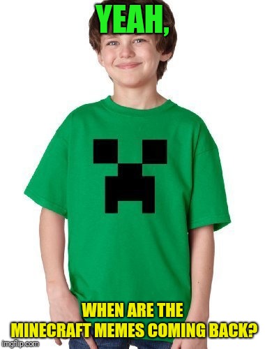 YEAH, WHEN ARE THE MINECRAFT MEMES COMING BACK? | made w/ Imgflip meme maker