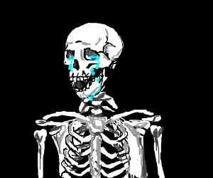 High Quality Crying skeleton Blank Meme Template