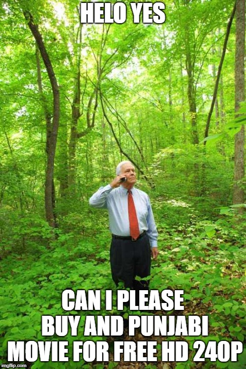 Lost in the Woods | HELO YES CAN I PLEASE BUY AND PUNJABI MOVIE FOR FREE HD 240P | image tagged in lost in the woods | made w/ Imgflip meme maker