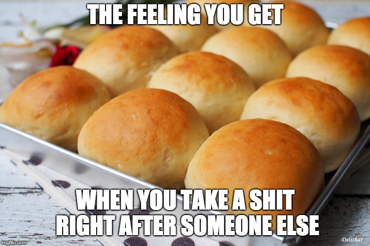 The Feeling You Get.. | THE FEELING YOU GET; WHEN YOU TAKE A SHIT RIGHT AFTER SOMEONE ELSE | image tagged in poop,shit,buns,toilet,bathroom,funny | made w/ Imgflip meme maker