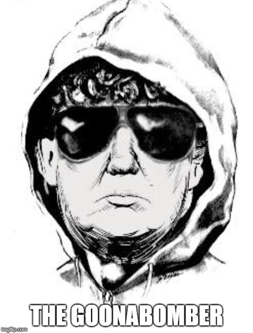 THE GOONABOMBER | image tagged in donald trump | made w/ Imgflip meme maker