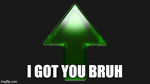 Upvote | I GOT YOU BRUH | image tagged in upvote | made w/ Imgflip meme maker